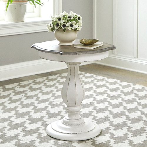 Magnolia Manor - Round Accent Table - White (244-AT2000)