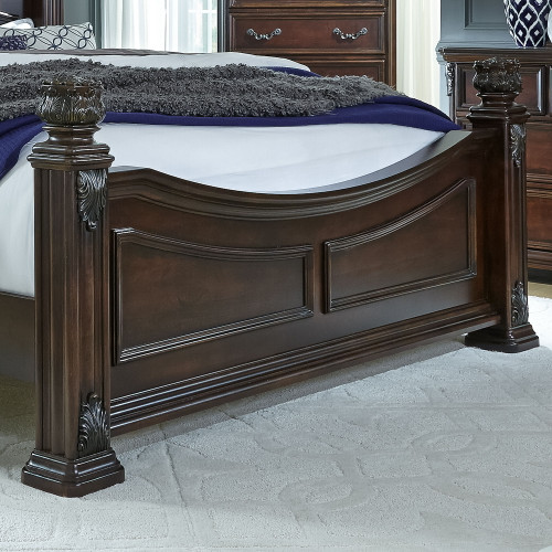 Messina Estates - King Poster Footboard - Dark Brown (737-BR04)