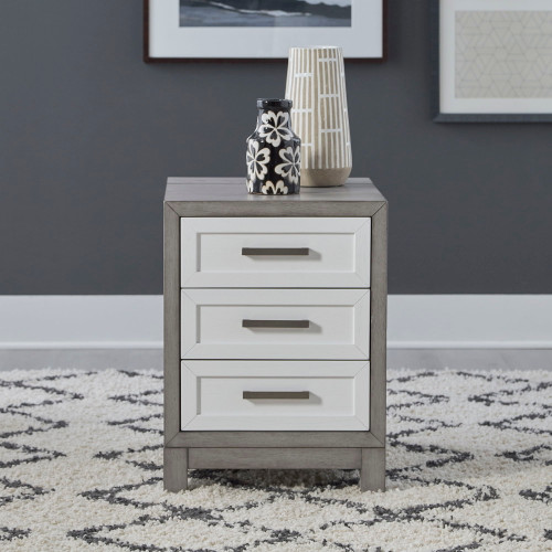 Palmetto Heights - 3 Drawer Chair Side Table - White (499-OT1021)