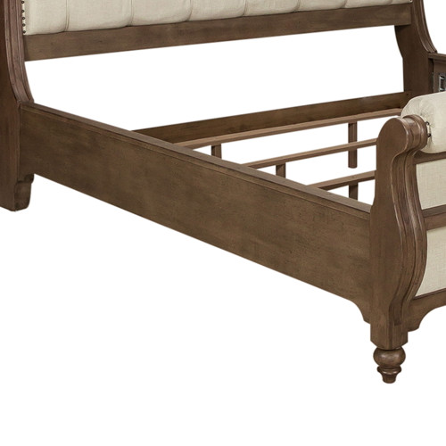Americana Farmhouse - California King Sleigh Bed Rails - Light Brown (615-BR92C)