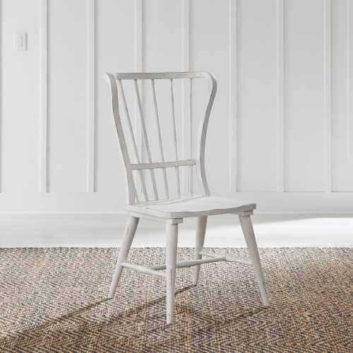 River Place - Windsor Back Side Chair (RTA) - White (237-C1000S)