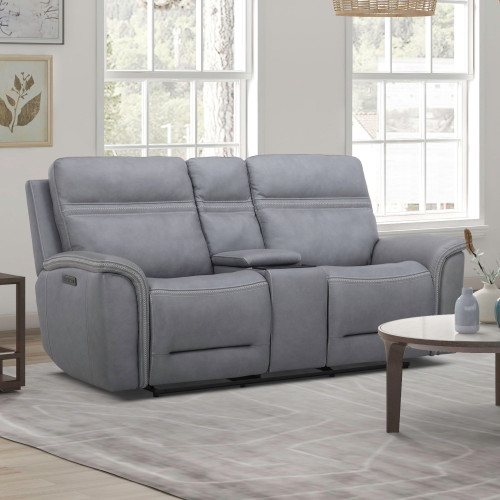 Cooper - Loveseat With Console P3 & Zg - Bleu Gray (7007BG-23P)