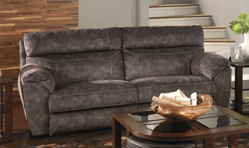 Sedona - Power Lay Flat Reclining Sofa With Power Adjustable Headrest - Smoke (62221-2793/28) Sedona - Power Lay Flat Reclining Sofa With Power Adjustable Headrest - Smoke (62221-2793/28)