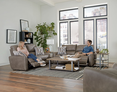 Dorian - Power Wall Hugger Recliner - Pebble (630704-1280/55)