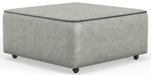 Nico - Castered Cocktail Ottoman - Silver (35012-1419/18-1419/53)