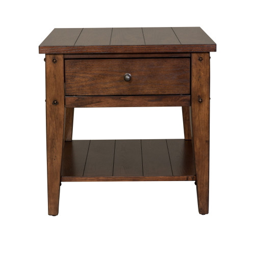 Lake House - End Table - Rustic Brown (210-OT1020)