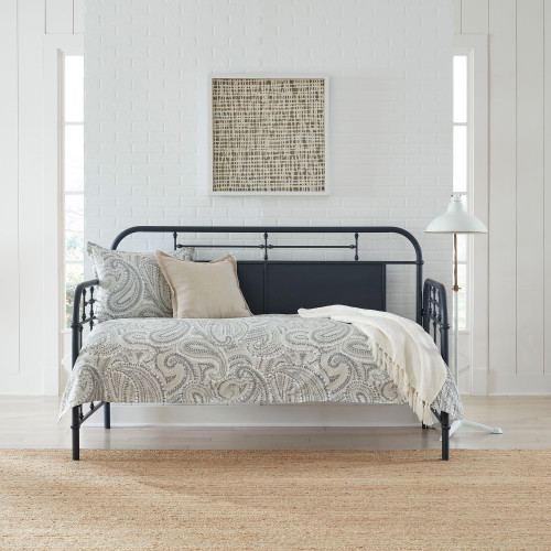 Vintage Series - Twin Metal Day Bed - Navy (179-BR11TB-N)