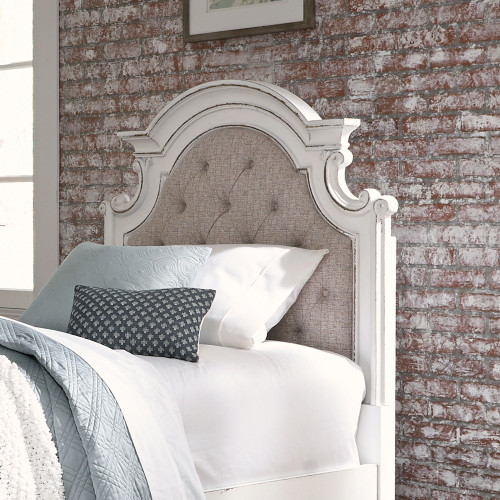 Magnolia Manor - Twin Upholstered Panel Headboard - White (244-BR11HU)