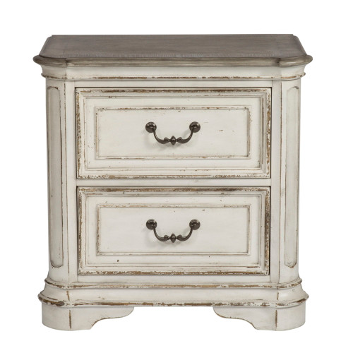 Magnolia Manor - 2 Drawer Nightstand - White (244-BR61)