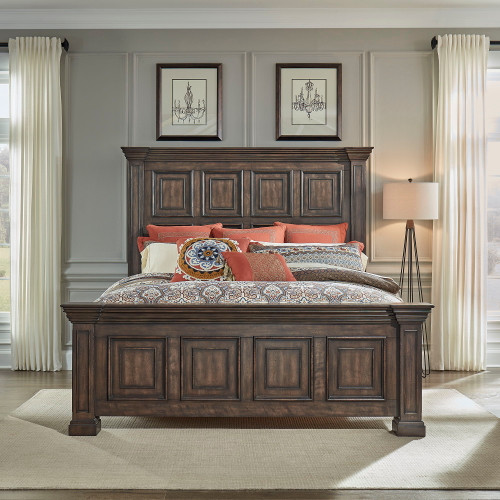 Big Valley - Queen Panel Bed - Light Brown (361-BR-QPB)