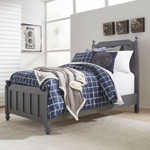Cottage View - Twin Panel Bed - Dark Gray (423-YBR-TPB)