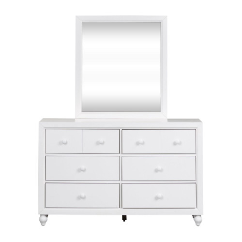 Cottage View - Dresser & Mirror - White (523-YBR-DM)