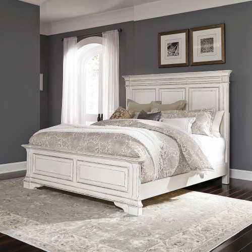 Abbey Park - California King Panel Bed - White (520-BR-CPB)