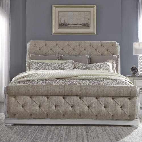 Abbey Park - California King Sleigh Bed - White (520-BR-CSL)