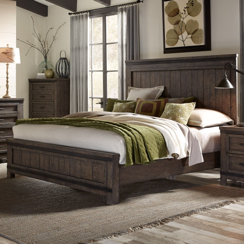 Thornwood Hills - Queen Panel Bed - Dark Gray (759-BR-QPB)