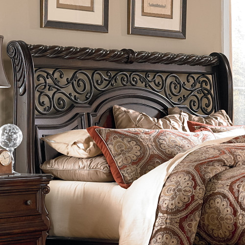 Arbor Place - Queen Sleigh Headboard - Dark Brown (575-BR21H)