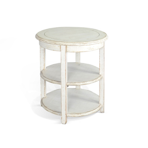 Marina - White Sand - Side Table - White - Round (2085WS)