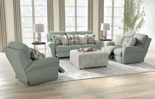 Kellen - Power Lay Flat Reclining Sofa With Zero Gravity - Woodlands (61131-1712/29-2935/29)