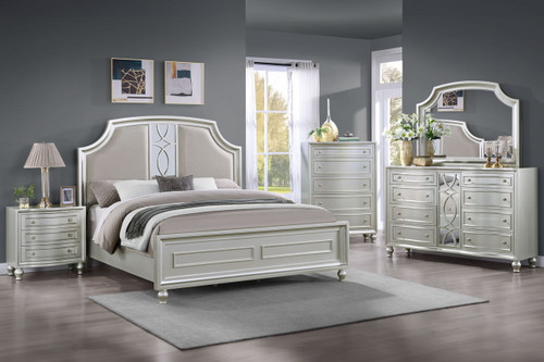 Reflections - 5/0 - 6/6 Queen / Eastern King Panel Side Rails - Silver (B4627-330) Reflections - 5/0 - 6/6 Queen / Eastern King Panel Side Rails - Silver (B4627-330)