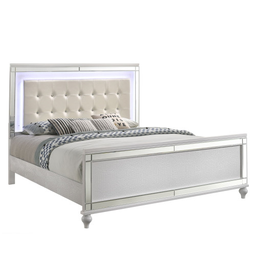 Valentino - 5/0-6/6 Queen/King Side Rails - White (BA9698W-330) Valentino - 5/0-6/6 Queen/King Side Rails - White (BA9698W-330)