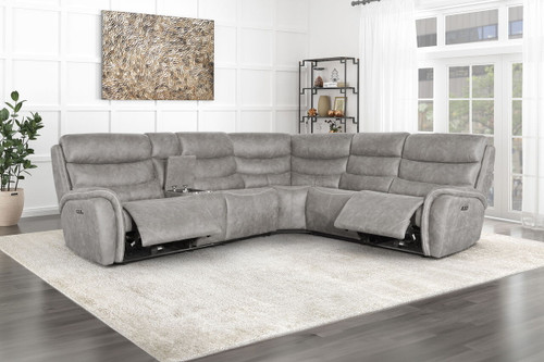 Kamari - LAF Console Loveseat With Dual Recliner - Gray (U092-25L-GRY) Kamari - LAF Console Loveseat With Dual Recliner - Gray (U092-25L-GRY)