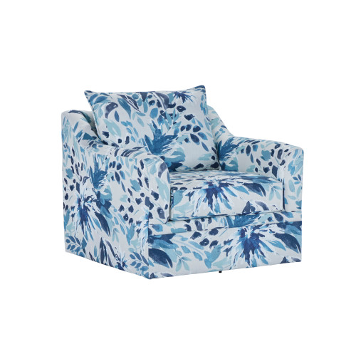 Sylvie - Swivel Chair - Blue / White (U1270-12-BFP)