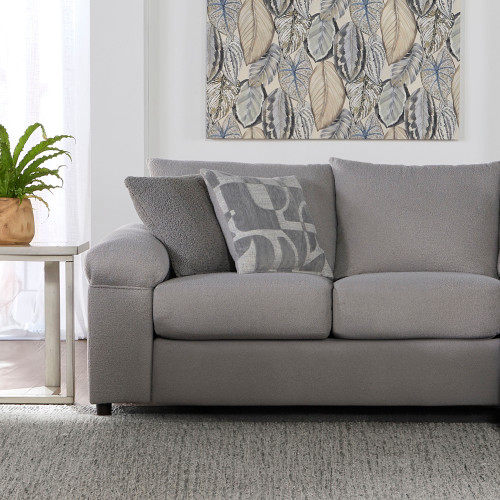 Remi - LAF Loveseat With 2 Accent Pillows - Light Gray (U1990-20L-LGY)