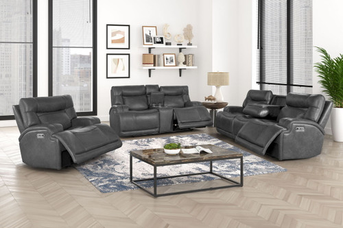 Titan - Glider Recliner With Power Headrest & Footrest - Gray (U5437-13P2-GRY) Titan - Glider Recliner With Power Headrest & Footrest - Gray (U5437-13P2-GRY)