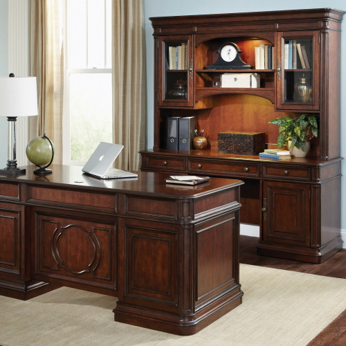 Brayton Manor - 5 Piece Home Office Jr Executive Set - Dark Brown (273-HOJ-5JES)