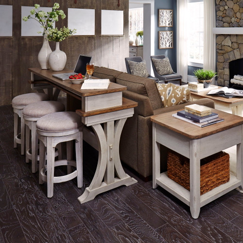 Farmhouse Reimagined - 4 Piece Dining Room Set - White (652-OT-4PCS)