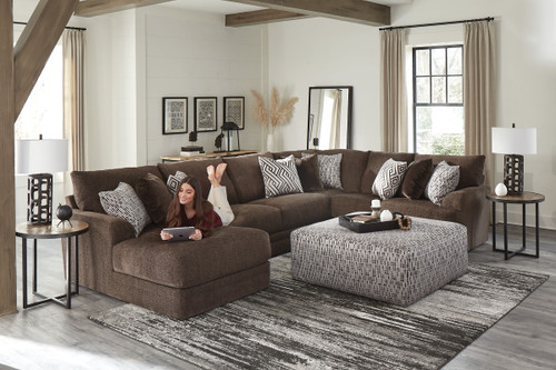 Galaxy - 3 Piece Sectional With LSF Chaise, Comfort Coil Seating, 9 Included Accent Pillows And Cocktail Ottoman (2480/30/72/75/28-48)