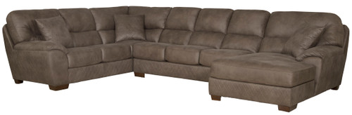 Royce - 3 Piece Sectional With RSF Chaise - Brown (4043/30/62/76-19)