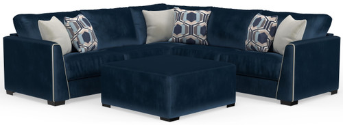 Jetson - 3 Piece Sectional With Comfort Coil Seat Cushions, 6 Included Accent Pillows & Cocktail Ottoman - Nile (2223/63/59/73/28-68)