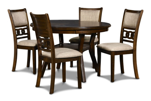 Gia - 5 Piece Round Dining Set - Cherry (D1701-50S-CHY)
