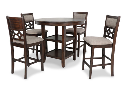 Mitchell - 5 Piece Counter Dining Set - Cherry (D1763-52S-CHY)