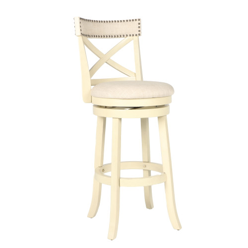 York - Bar Stool - Antique White (S1219-BS-FW)