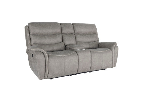 Kamari - Console Loveseat With Dual Recliners - Gray (U092-25-GRY) Kamari - Console Loveseat With Dual Recliners - Gray (U092-25-GRY)