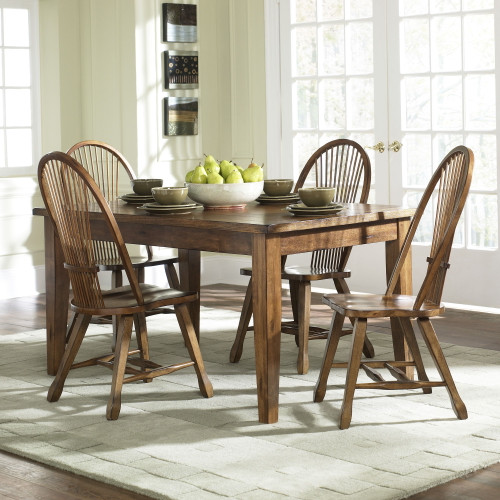 Treasures - 5 Piece Dining Room Set - Dark Brown (17-CD-5PCS)
