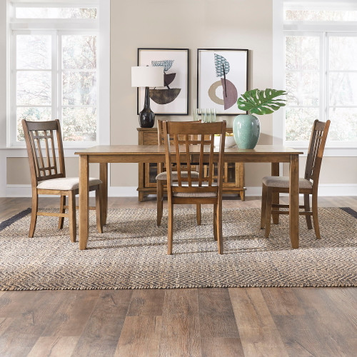 Santa Rosa - 5 Piece Rectangular Table Set - Light Brown (227-CD-5RLS)