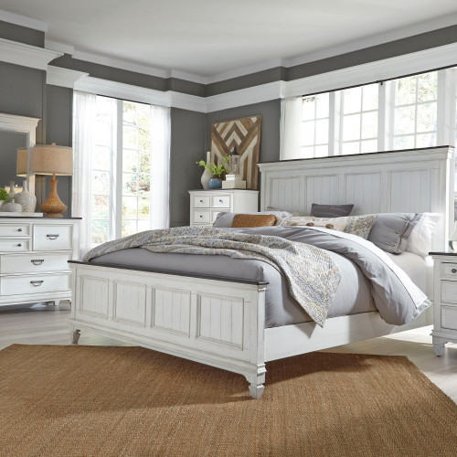 Allyson Park - 4 Piece Bedroom Set (Queen Panel Bed, Dresser & Mirror, Chest) - White (417-BR-QPBDMC)
