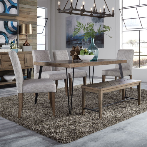 Horizons - 6 Piece Rectangular Table Set - Light Brown (42-CD-6RTS)