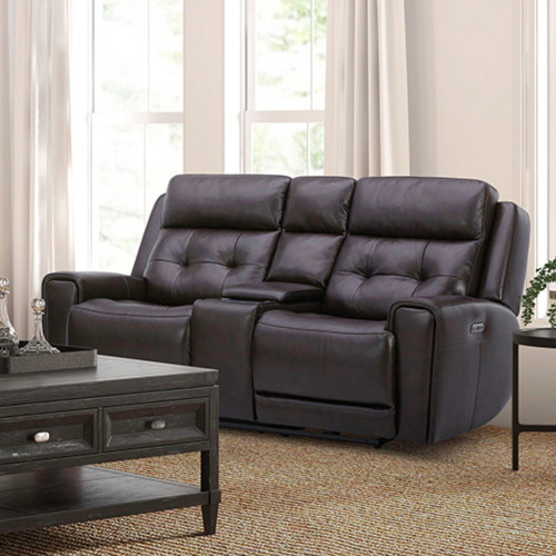 Carrington - Loveseat With Console P3 & ZG - Dark Brown (7006DB-23P)