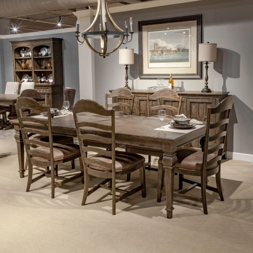 Paradise Valley - 7 Piece Rectangular Table Set - Dark Brown (297-DR-7RLS)