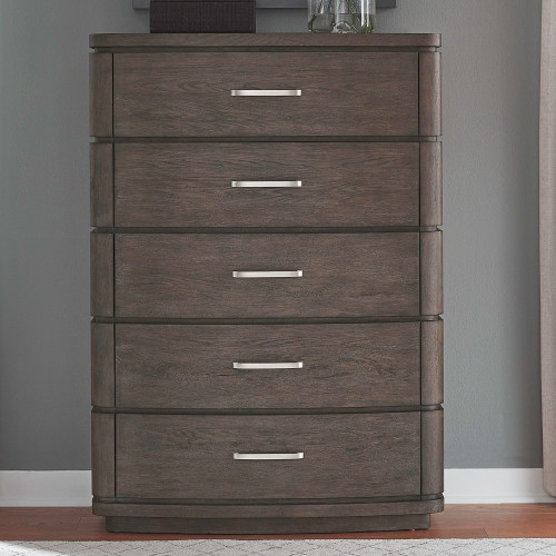 Cascade Falls - 5 Drawer Chest - Satin Espresso Cascade Falls - 5 Drawer Chest - Satin Espresso
