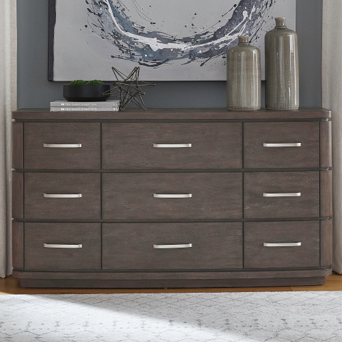Cascade Falls - 9 Drawer Dresser - Satin Espresso Cascade Falls - 9 Drawer Dresser - Satin Espresso