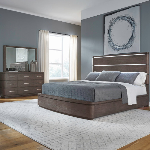 Cascade Falls - 3 Piece Bedroom Set (Queen Panel Bed, Dresser & Mirror) - Satin Espresso Cascade Falls - 3 Piece Bedroom Set (Queen Panel Bed, Dresser & Mirror) - Satin Espresso