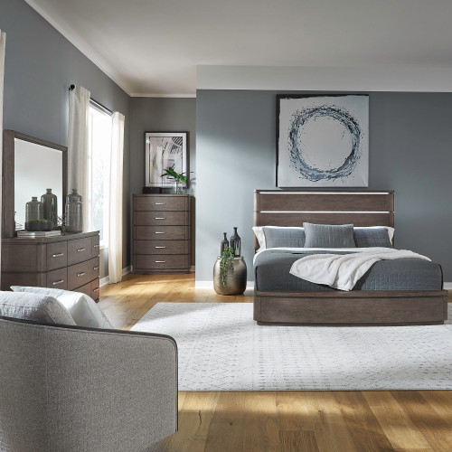 Cascade Falls - 4 Piece Bedroom Set (Queen Panel Bed, Dresser & Mirror, Chest) - Satin Espresso Cascade Falls - 4 Piece Bedroom Set (Queen Panel Bed, Dresser & Mirror, Chest) - Satin Espresso