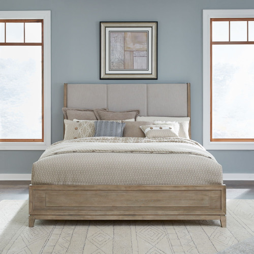 Brentwood - Queen Upholstered Bed - Sandstone