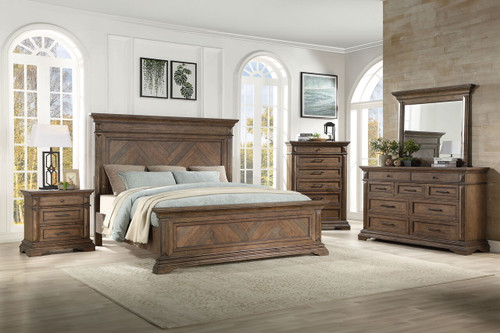 Mar Vista - 5/0 Queen 5 Piece Bedroom Set (Bed & Dresser & Mirror & Chest & Nightstand) - Walnut