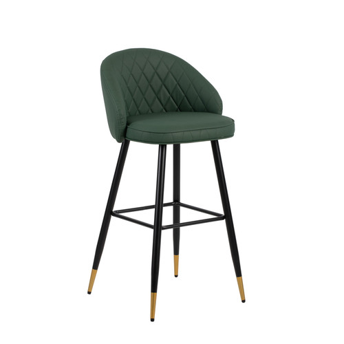 Oliver - Vegan Leather Bar Chair (Set of 2) - Green